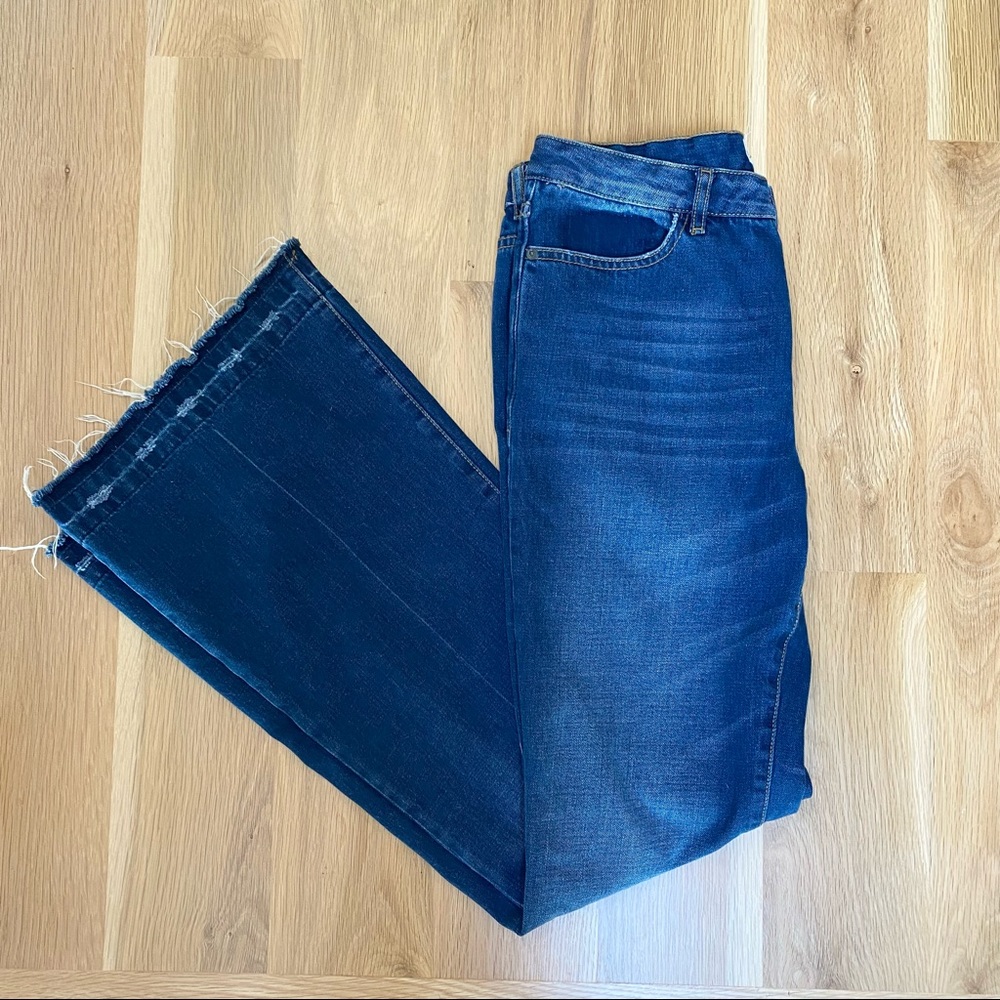 MANGO | High Rise Flare Released Hem Jean Pants